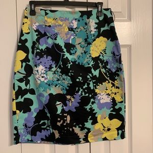 High Waisted Floral Pencil Skirt